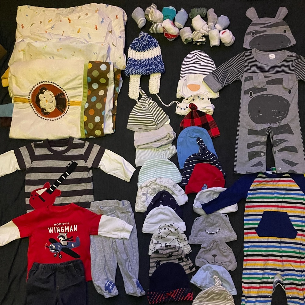 Boys clothes lot! Bundle of over 200 items, no stains, GUC. NB-9 month clothes - Picture 10 of 12